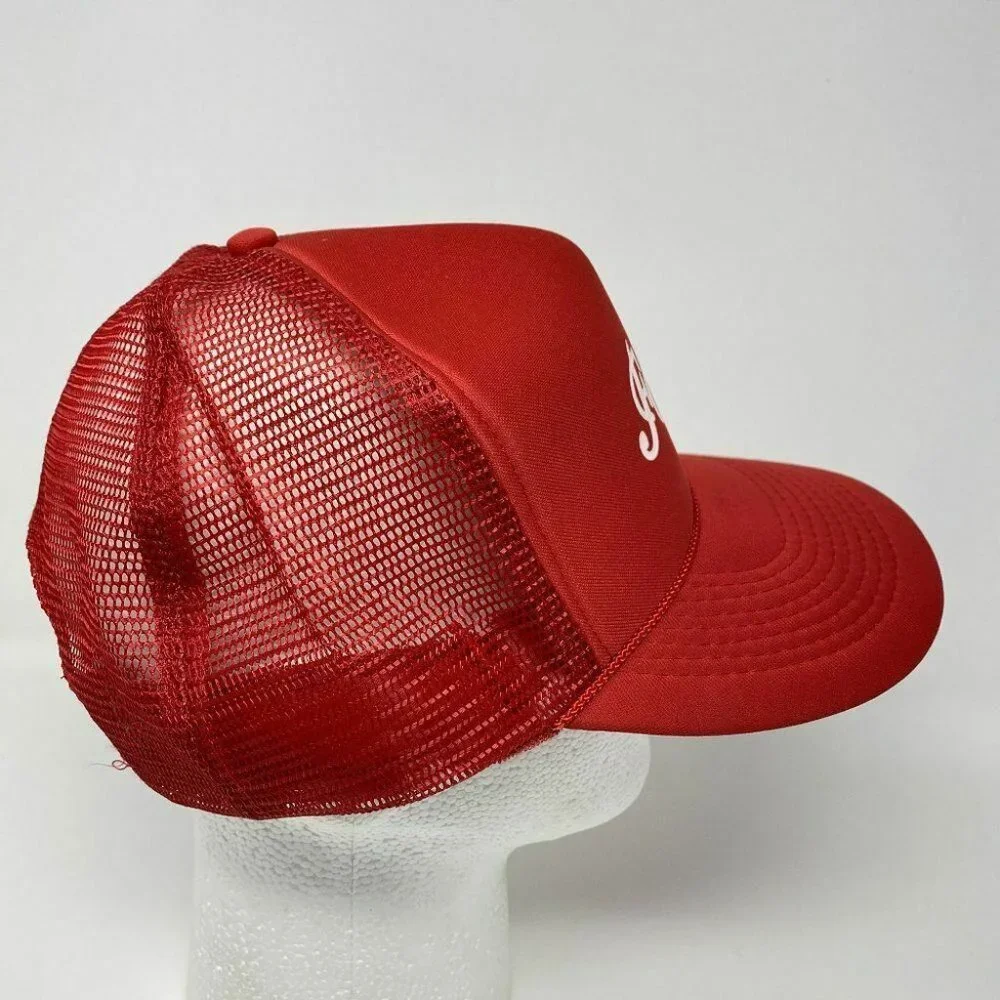 VTG Foxs Foam Snapback Trucker Hat‎ Red Otto Cap Adjustable